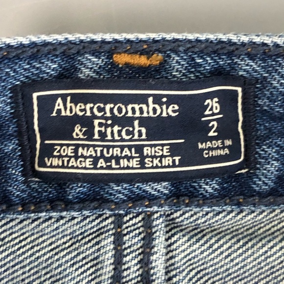 Abercrombie and Fitch denim distressed mini skirt - Picture 5 of 11